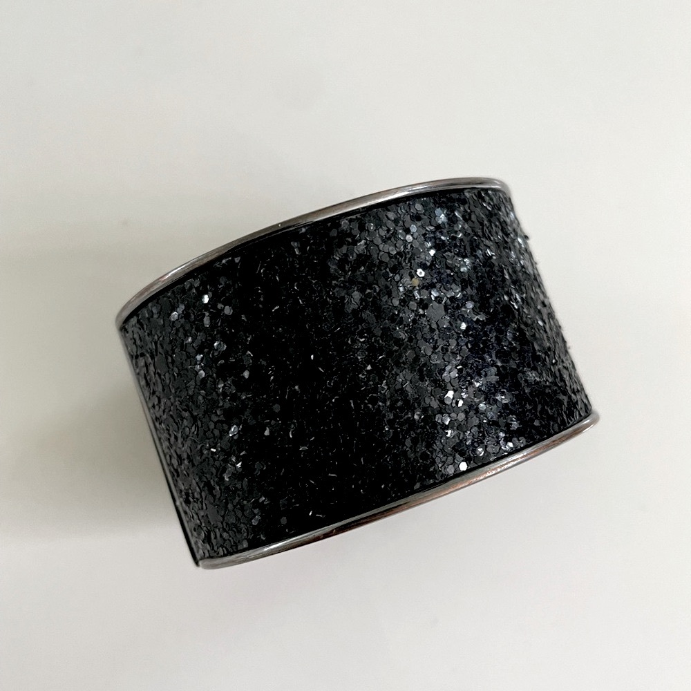 ZARA glitter bracelet blavk calf